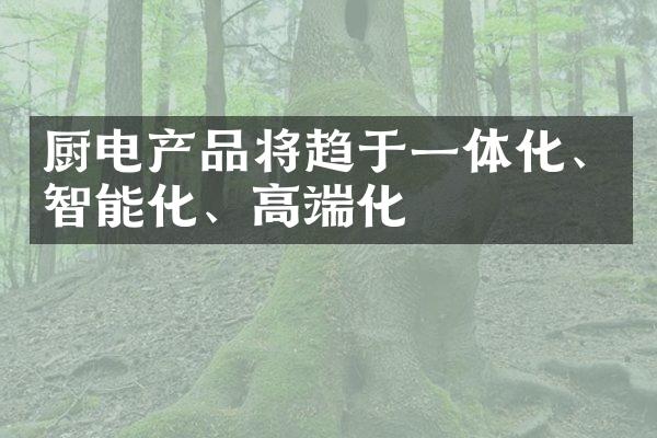 厨电产品将趋于一体化、智能化、高端化