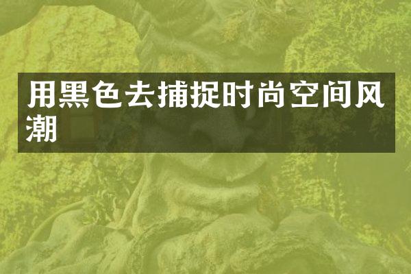 用黑色去捕捉时尚空间风潮