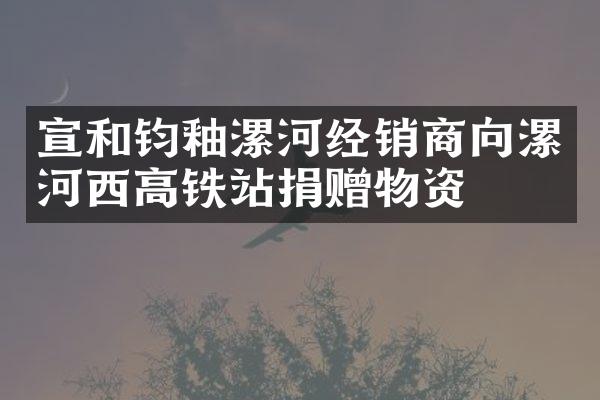 宣和钧釉漯河经销商向漯河西高铁站捐赠物资