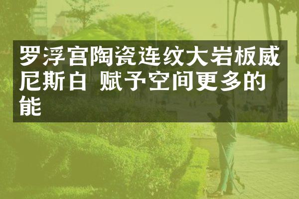 罗浮宫陶瓷连纹大岩板威尼斯白 赋予空间更多的可能