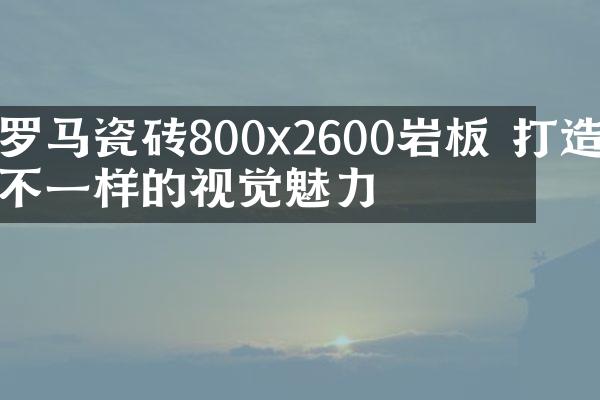 罗马瓷砖800x2600岩板 打造不一样的视觉魅力