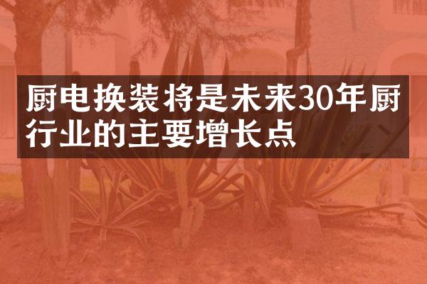 厨电换装将是未来30年厨电行业的主要增长点