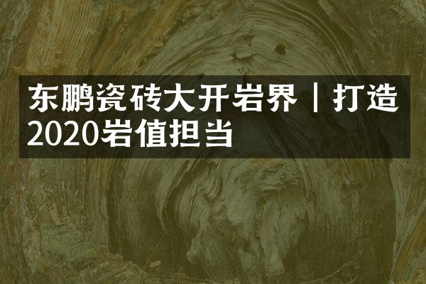 东鹏瓷砖大开岩界｜打造2020岩值担当