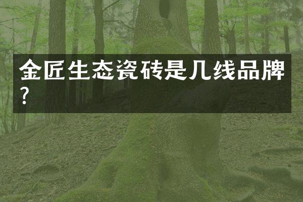 金匠生态瓷砖是几线品牌？