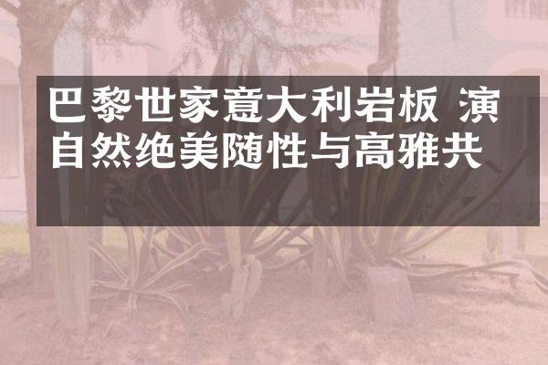 巴黎世家意大利岩板 演绎自然绝美随性与高雅共存