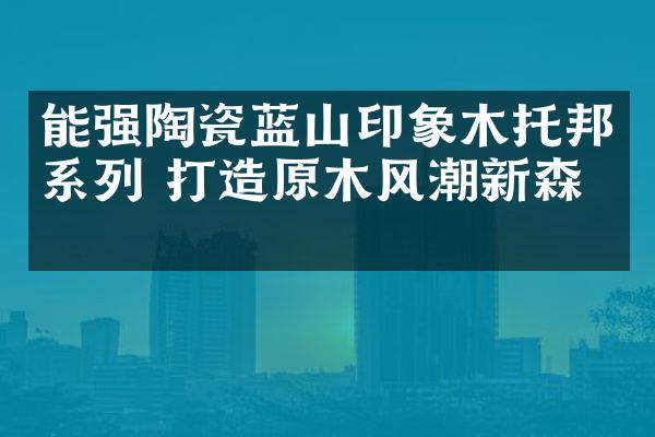 能强陶瓷蓝山印象木托邦系列 打造原木风潮新森代