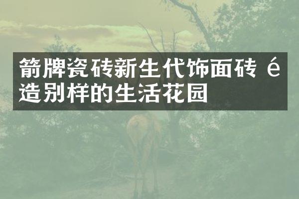 箭牌瓷砖新生代饰面砖 铺造别样的生活花园