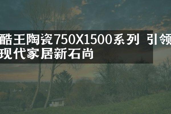 酷王陶瓷750X1500系列 引领现代家居新石尚