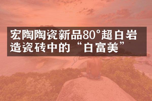 宏陶陶瓷新品80°超白岩 打造瓷砖中的“白富美”