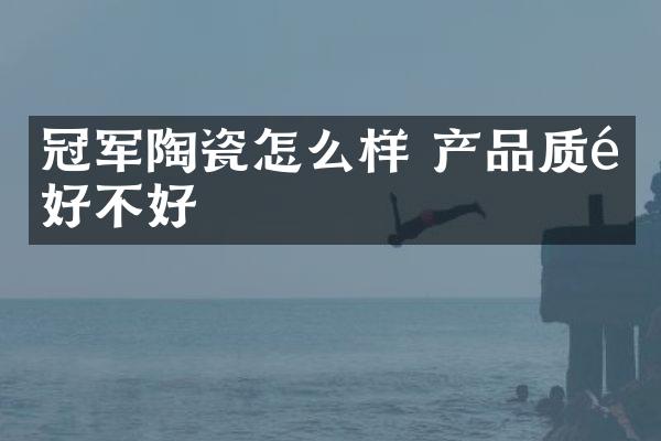 冠军陶瓷怎么样 产品质量好不好