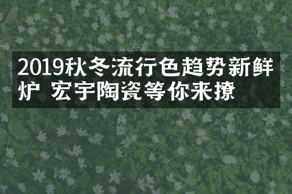 2019秋冬流行色趋势新鲜出炉 宏宇陶瓷等你来撩