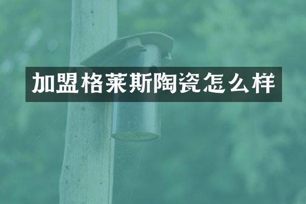 加盟格莱斯陶瓷怎么样