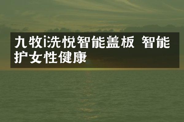 九牧i洗悦智能盖板 智能呵护女性健康