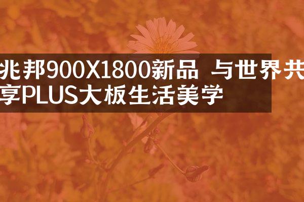兆邦900X1800新品 与世界共享PLUS大板生活美学