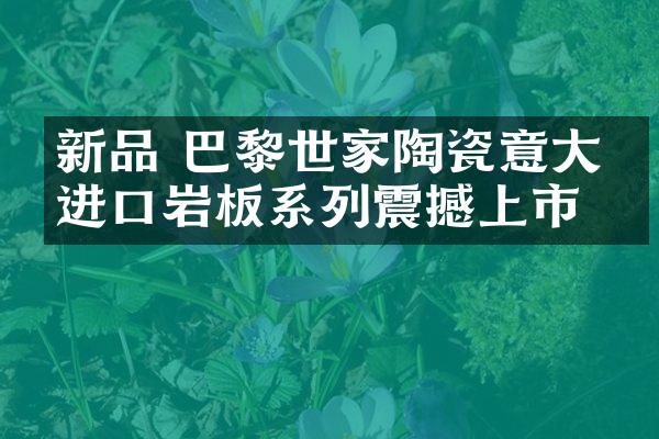 新品 巴黎世家陶瓷意大利进口岩板系列震撼上市