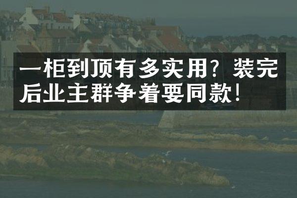 一柜到顶有多实用？装完后业主群争着要同款！
