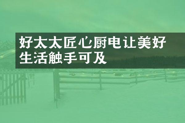好太太∣匠心厨电让美好生活触手可及