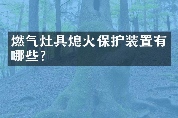 燃气灶具熄火保护装置有哪些？