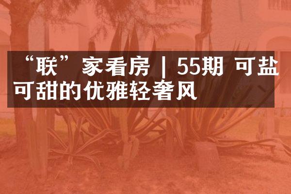 &ldquo;联&rdquo;家看房 | 55期 可盐可甜的优雅轻奢风