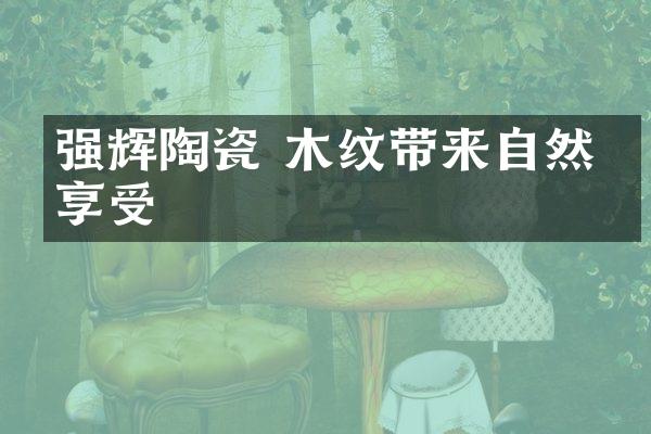 强辉陶瓷 木纹带来自然的享受