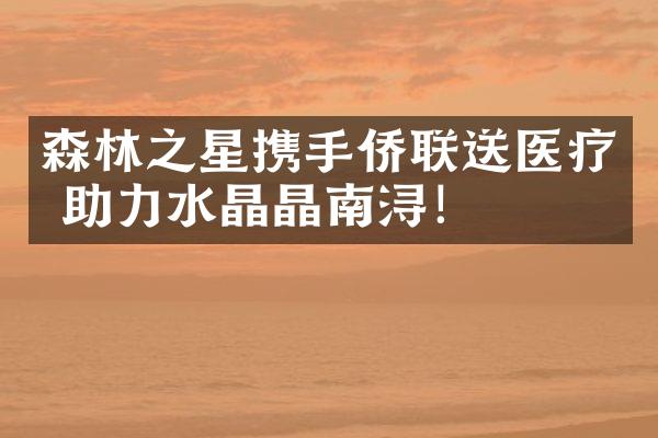 森林之星携手侨联送医疗 助力水晶晶南浔！