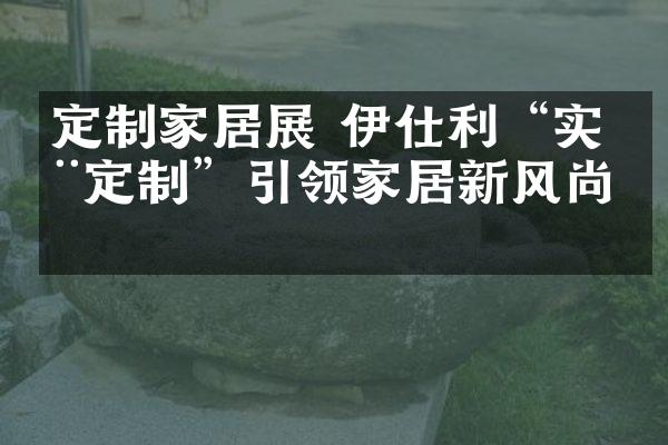 定制家居展 伊仕利&ldquo;实用定制&rdquo;引领家居新风尚！