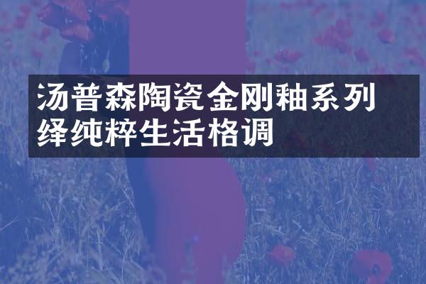 汤普森陶瓷金刚釉系列 演绎纯粹生活格调