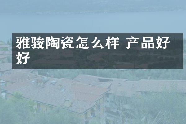 雅骏陶瓷怎么样 产品好不好