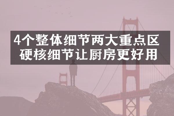 4个整体细节两大重点区域 硬核细节让厨房更好用
