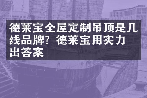 德莱宝全屋定制吊顶是几线品牌？德莱宝用实力给出答案