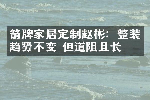箭牌家居定制赵彬：整装趋势不变 但道阻且长