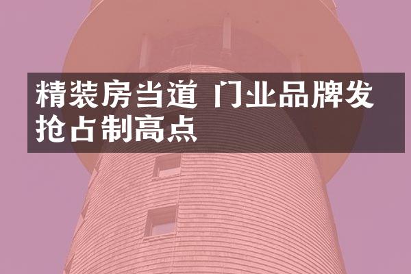 精装房当道 门业品牌发力抢占制高点