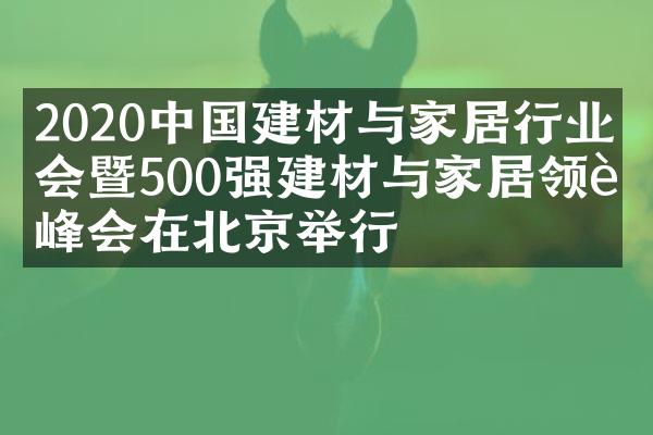 2020中国建材与家居行业年会暨500强建材与家居领袖峰会在北京举行