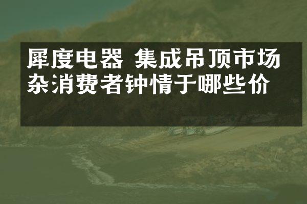 犀度电器 集成吊顶市场繁杂消费者钟情于哪些价位