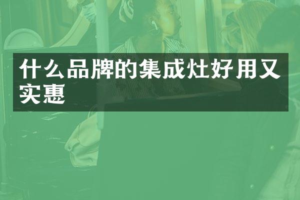 什么品牌的集成灶好用又实惠