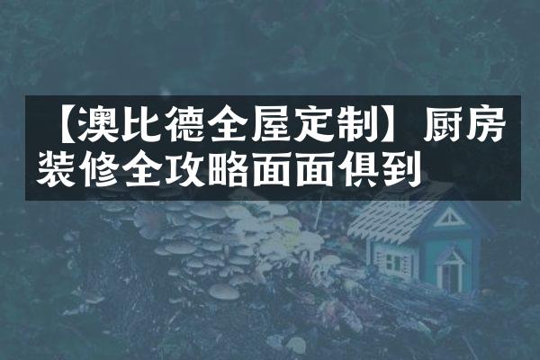 【澳比德全屋定制】厨房装修全攻略面面俱到